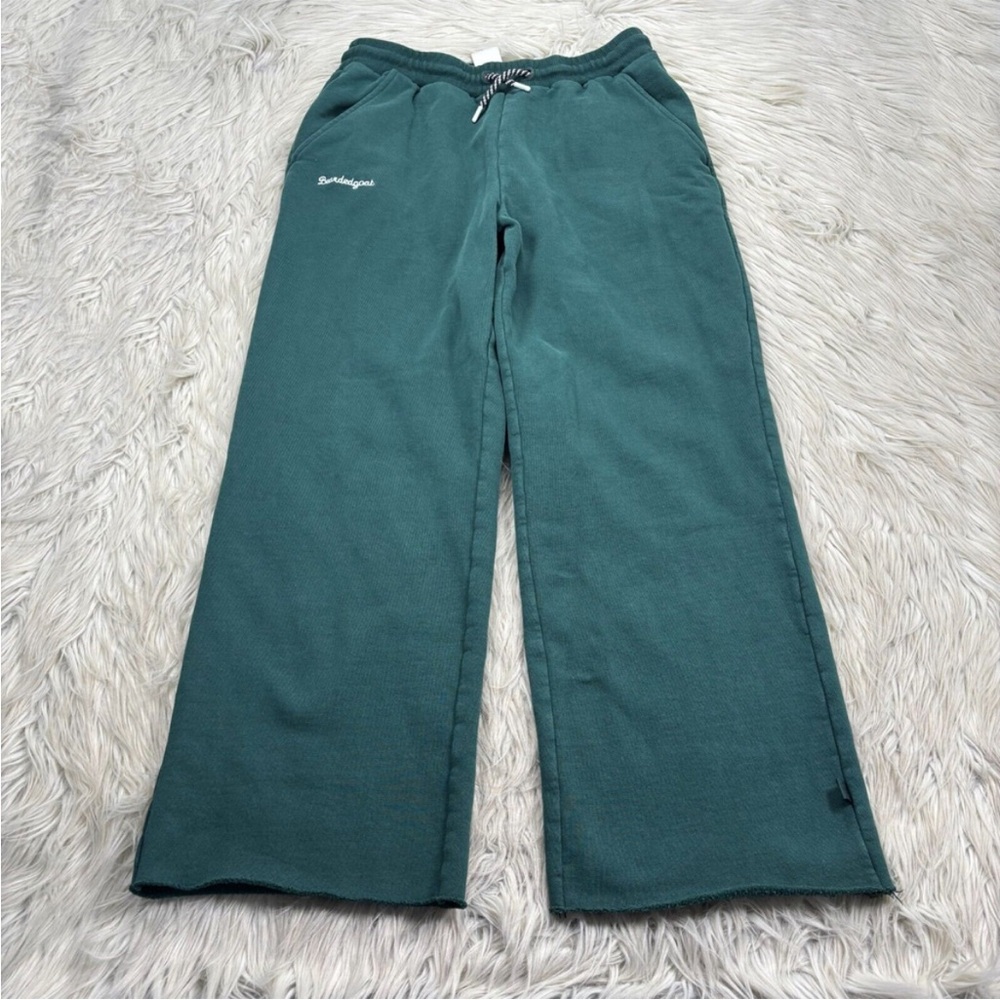 Beardedgoat Women's L Green Overnight Sweatpants Straight Leg Pockets